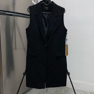 Black Donna Karan Suit Vest / Suit Jacket